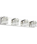 Modern 4 Light Bathroom Vanity Light 24.8 Inches, Crystal Glass Bath Van... - $1,686.34 MXN
