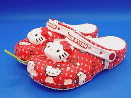 Hello Kitty x Crocs Womens Classic Clog Red Size Men&#39;s 6/Womens 8 Slip On - £54.08 GBP