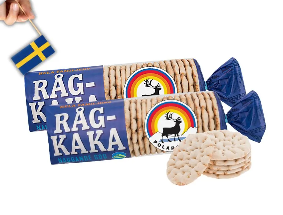 2 Bags Polarbröd Rågkaka 24pcs 900g(31.74oz), Swedish bread, Svenskt brö... - $34.49