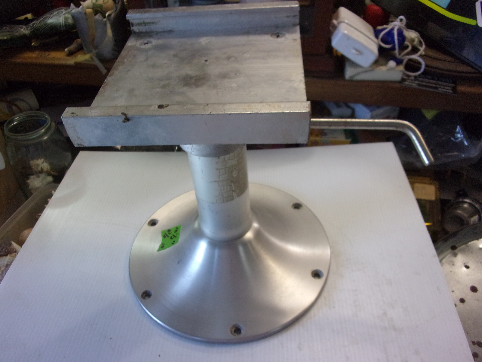 aluminum Boat Seat Pedestal Base 2-3/8&quot; diameter Post 10-1/2&quot; tall w/sea... - $33.66