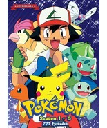 Pokemon Season 1-5: Indigo League Orange Island Johto Journey Johto Leag... - $82.04 CAD