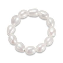 925 Sterling Silver Adjustable Natural Pearl Ring - Elegant Wedding Jewelry for  - £22.38 GBP