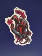 Bleeding Palm Holding a Cross Pendant Sticker - $4.00