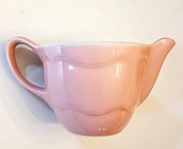 Shenango Individual TEAPOT Pink Wave Scalloped Pottery 1958 Rimrol Welroc NO LID - £4.53 GBP