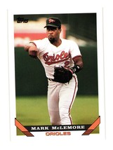 1993 Topps #55 Mark McLemore Baltimore Orioles - £1.19 GBP