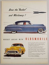 1950 Print Ad Oldsmobile 98 4-Door with New Rocket Engine Olds Whirlaway - £10.41 GBP