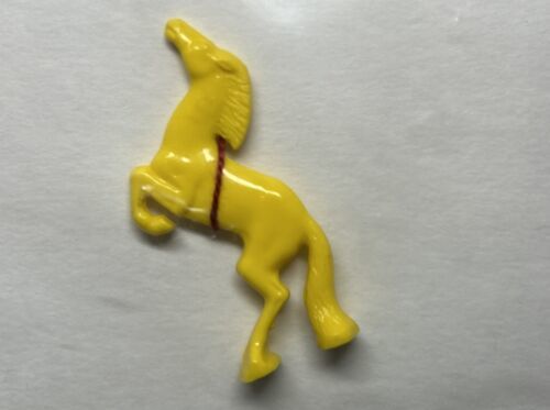 Rare 1950S Cracker Jack Prize Toy Wild Stallion Yellow Excellent Condition - $2.94