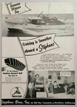 1955 Print Ad Stephens 47&#39; Flying Bridge Cruiser Boats Made in Stockton,CA - £10.96 GBP