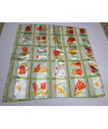 VTG Spring Red Tulip Flower Art Polyester Satin Scarf Hankie Small Squar... - $368.22 MXN