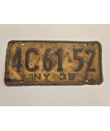 New York 1935 License Plate #4C61-52-Babe Ruth ERA-Man Cave-Decor-Garage... - $38.13 CAD