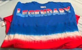 Universal Studios Marvel Captain America Tie Dyed Long Sleeve Shirt Jersey XL - $45.41