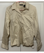 Banana Republic Cream Fitted 12 Womens Long Sleeve Button Down Shirt Top - $273.31 MXN Banana Republic Cream Fitted 12 Womens Long Sleeve Button Down Shirt Top - $273.31 MXN