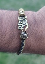 Shiv Trishul bracelet kara Hindu Good Luck Kada Evil Eye Protection bang... - $25.01