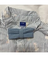 Sz 3-6 Months Infant Boy Easter Short Sleeve Dress Shirt Bow Tie Bunny O... - $16.43 CAD