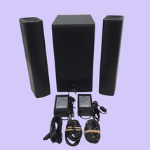 Pair of LG SJ7-C Dual Speaker System w/ LG SPJ8B-W Wireless Subwoofer #1003 - $112.89