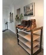 WOODEN SHOE RACK For Entryway And Closet - Italian Design Space-Saving O... - $107.00