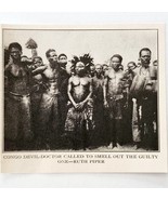 1930 Congo Devil Doctor Shaman St Nicholas Magazine Picture Ruth Piper E91F - $40.73 CAD