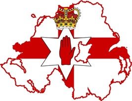 15x11cm Shaped Vinyl Sticker Northern Ireland map Belfast Derry laptop - £3.90 GBP