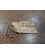 Antique Shipping Hang Tag CANAAN GARAGE VERMONT VT Plymouth Chrysler Dealer - €7,42 EUR