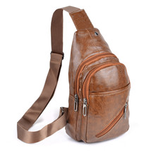 Brown Synhetict Leather Crossbody Sling Bag Backpack /By Westend - £21.23 GBP