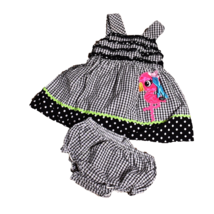 Sweet Heart Rose Flamingo Gingham Dress Size 12 Months - $316.32 MXN