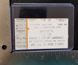 AEROSMITH / ZZ TOP - ORIGINAL JULY 15, 2009 CONCERT TICKET STUB - $10.00