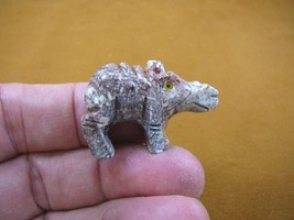 (Y-HIP-33) Gray red HIPPO Hippopotamus gem Gemstone carving SOAPSTONE hi... - £6.84 GBP