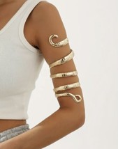 Modern Gold Tone  Octopus Armband Cuff Adjustable Armlet Bracelet New  - £15.49 GBP