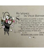 Birthday Wishes Victorian Style Greeting Card Flowers 1900-20s PCBG11B - $363.77 MXN