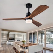 Bojue 52&quot; Ceiling Fans With Lights And Remote, Indoor Outdoor Wood Ceiling, Etc. - £143.13 GBP