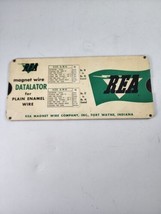 Vtg 1954 REA Magnet Wire Datalator For Plain Enamel Wire Cardboard Slide... - $12.86