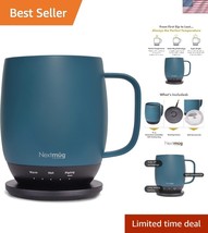 Slate Blue Temperature-Controlled Self-Heating Mug - Perfectly Maintains... - $149.99