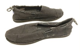 Bobs by Skechers Flats Womens 7 Black Slip On Memory Foam Casual Adjustable Heel - $14.73