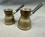 Vintage Collection Coffee Cezve Ibrik Turkish Greek Arabic Brass Pot Ant... - $44.26