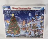 White Mountain 1000 Piece Puzzle Village Christmas Tree #1278 USA Sealed... - $16.99