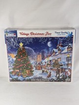 White Mountain 1000 Piece Puzzle Village Christmas Tree #1278 USA Sealed New  - $16.99