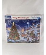 White Mountain 1000 Piece Puzzle Village Christmas Tree #1278 USA Sealed... - $16.99