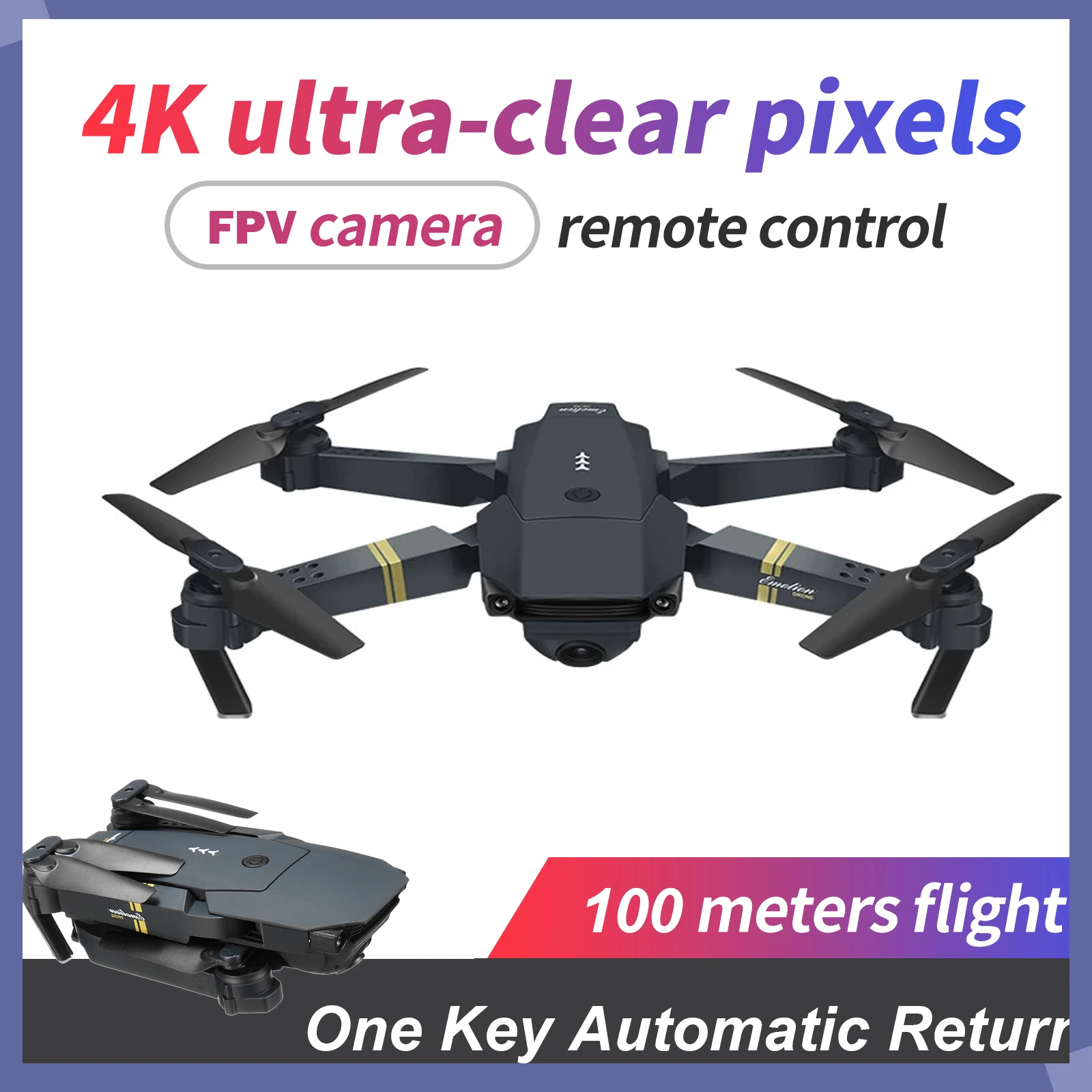 NEW E58 RC Drone WiFi FPV Altitude Hold Foldable Quadcopter with Battery 108 - £21.98 GBP+