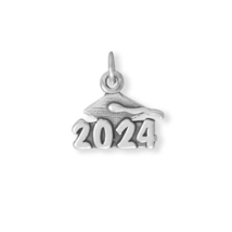 Sterling Silver Great Grad! 2024 Graduation Charm for Charm Bracelet or Necklace - £17.58 GBP