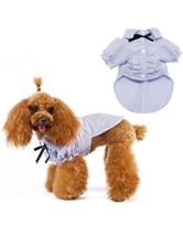 Dog Shirt For Small Dogs Breathable Outfit Shirt Elastic Sleeve Vest Cot... - £7.85 GBP