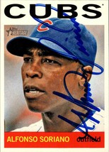 Alfonso Soriano Signed Autographed 2011 Topps Heritage Baseball Card - Chicago C - £6.79 GBP