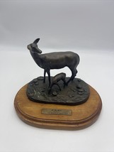 Bronze Mother Deer + Fawn Life Outreach International  Psalm 42:1 Sculpt... - £77.78 GBP