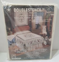 Spartex Double Stencil Applique Wholecloth Quilt Top Pennsylvania Folk A... - $116.53