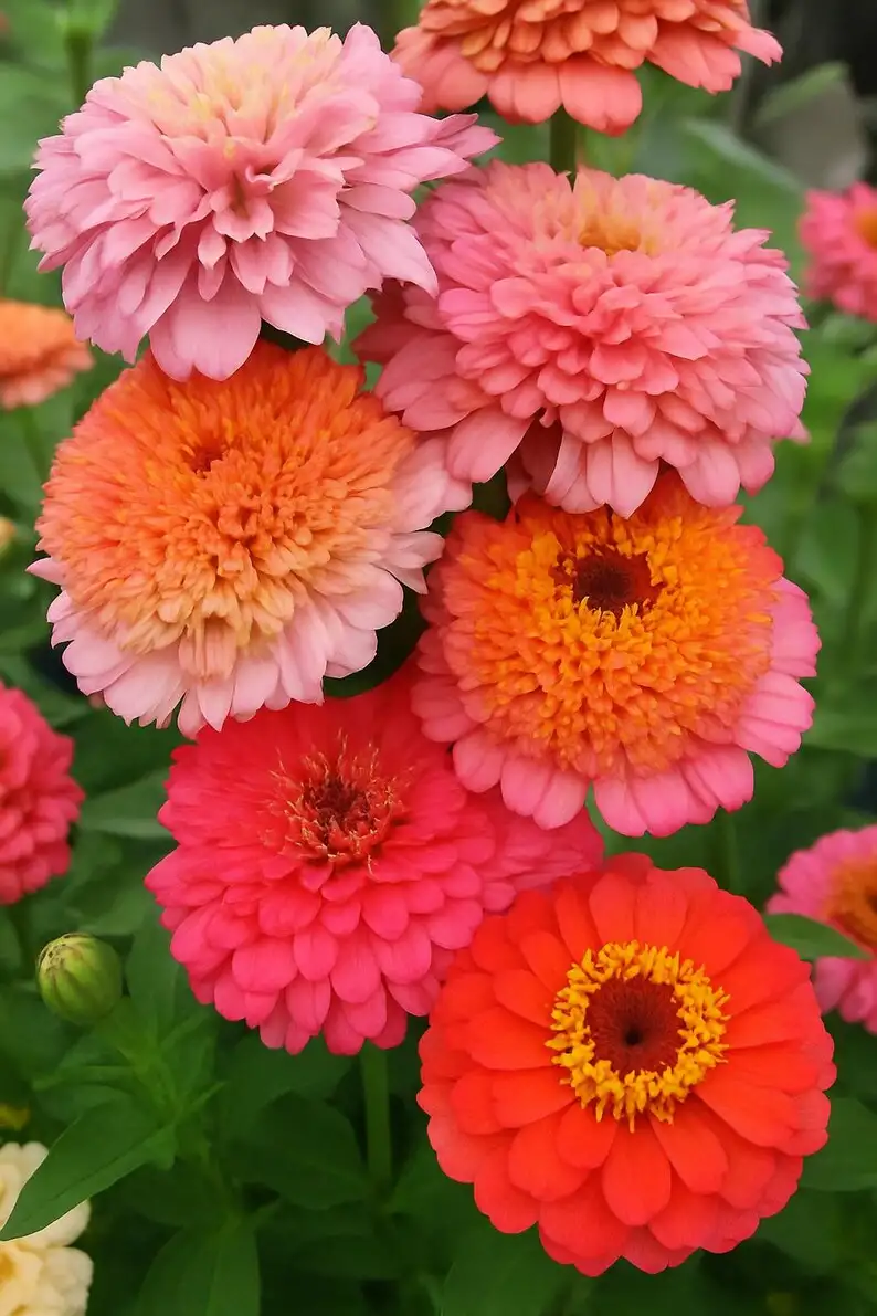 100 Cupcakes Pink Mix Zinnia Seeds, Easy Annual, Pollinator Friendly - €11,11 EUR