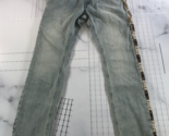 Sun Stone Jeans Womens 30 Light Blue Straight Leg Brown Patch Design Sid... - £17.85 GBP