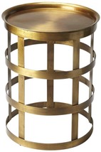 End Table Side Industrial Gold Distressed Iron - £598.71 GBP