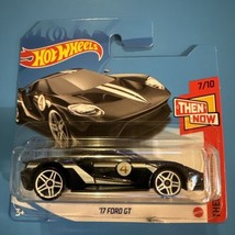 2022 Hot Wheels Black &#39;17 FORD GT 7/10 Then and Now Series 164/250 - Short Card - £7.41 GBP