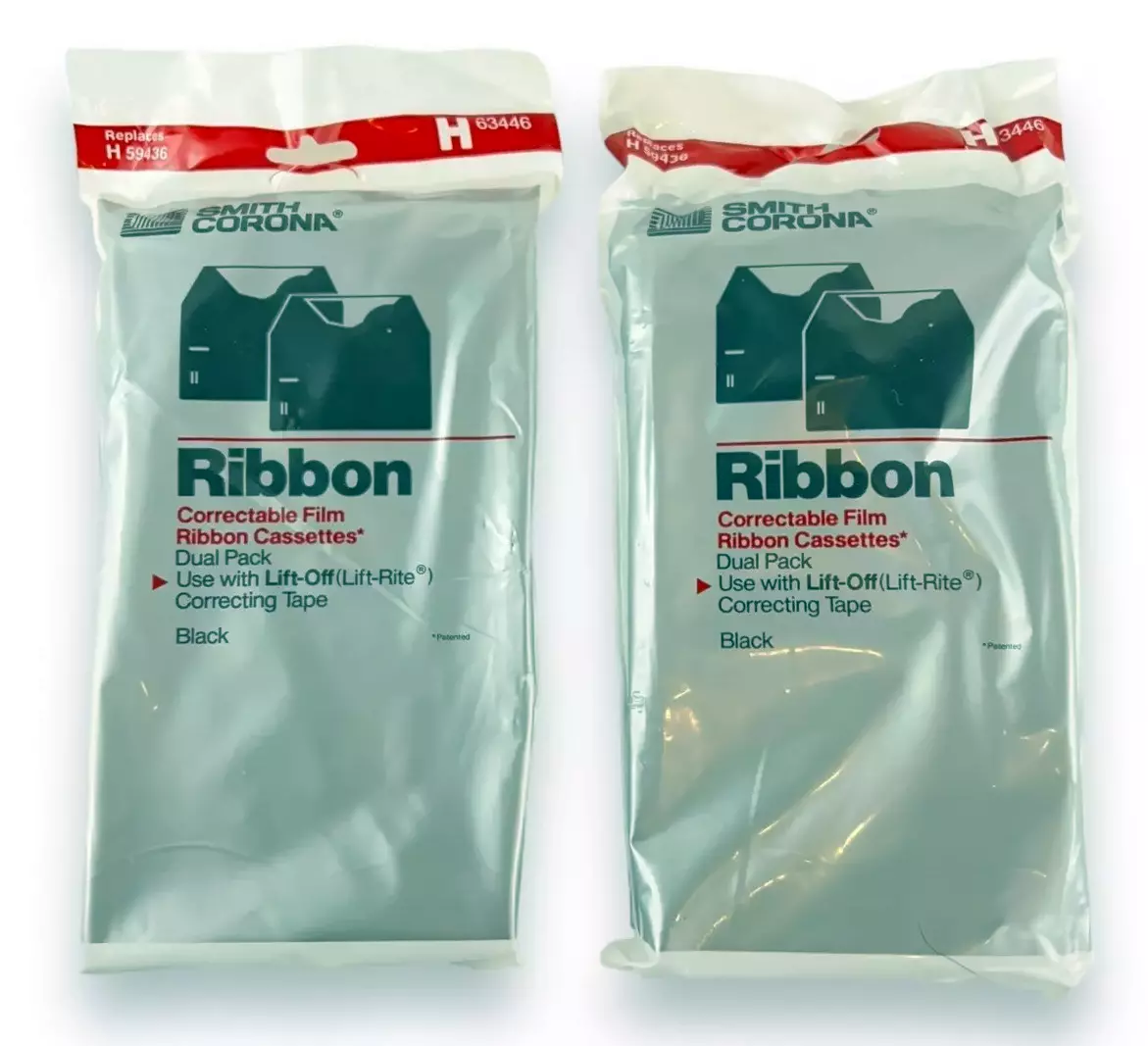 Smith CORONA Correctable Film Ribbon Cassettes H63446 Lot of 2  Replaces... - $18.99