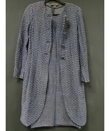 St. John Black Label Suit Dress Size 2 Jacket Size 4 Cerulean Blue Black... - $5,343.34 MXN
