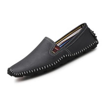 Men Casual Leather Hand-stitched  High Quality Soft Loafers Party Moccasins Ligh - £59.29 GBP